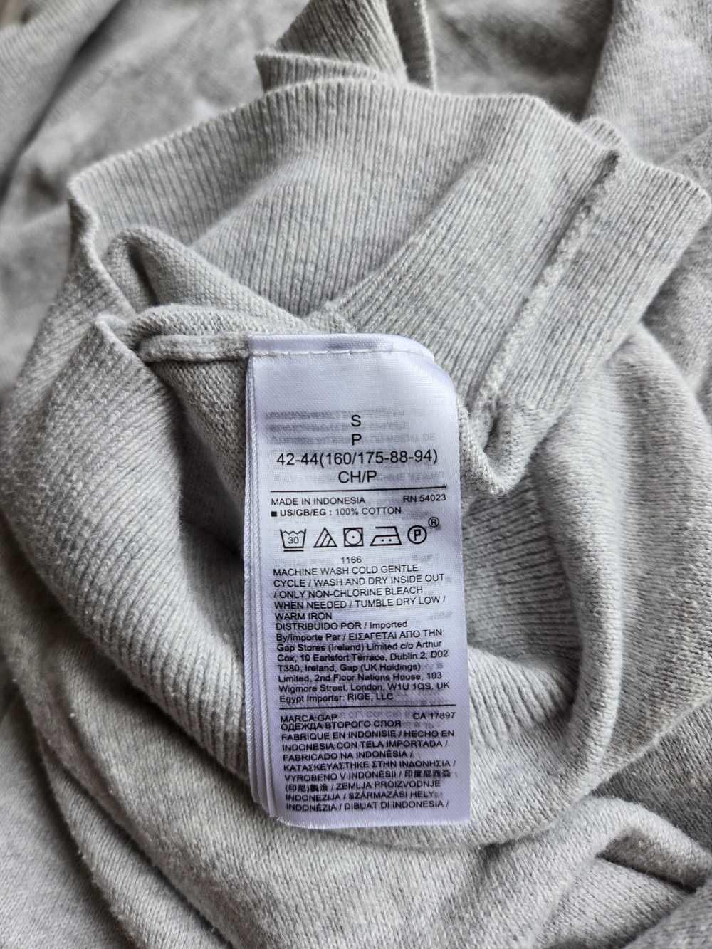 GAP Light Gray Knit Turtleneck Cowl Neck Sweater - Picture 6 of 7